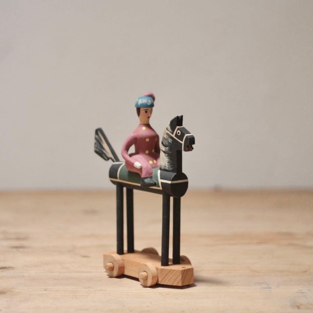 チェコスロバキア 民芸 郷土玩具 馬乗りご婦人 古道具 アンティーク オブジェ