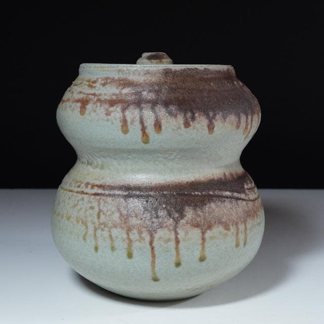 杉原祥公　丹波焼窯変水指　共箱　茶道具　六古窯