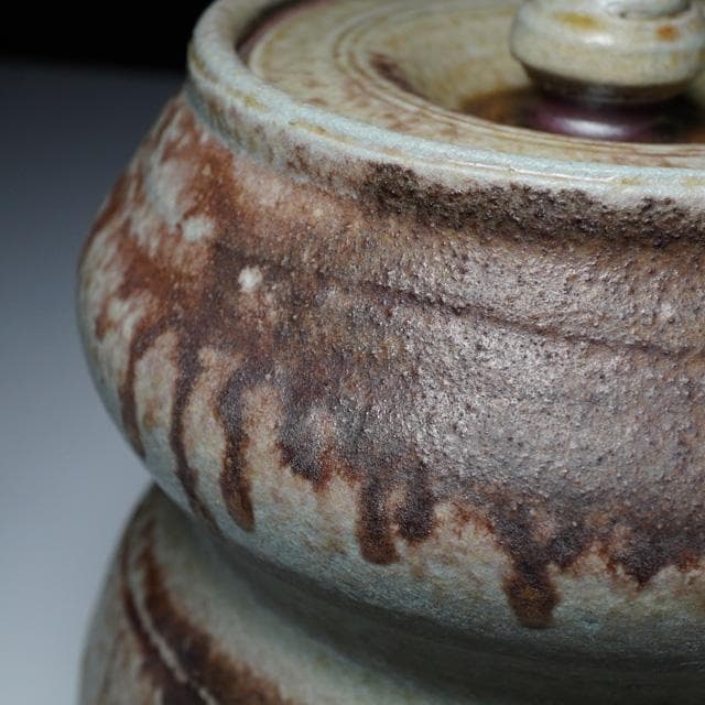 杉原祥公　丹波焼窯変水指　共箱　茶道具　六古窯