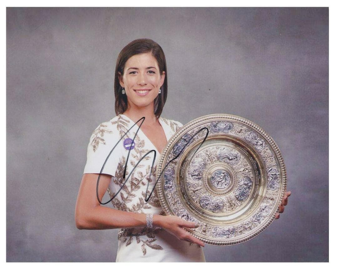 直筆サイン入り写真 ガルビネ・ムグルサ スペイン プロテニス SA鑑定済