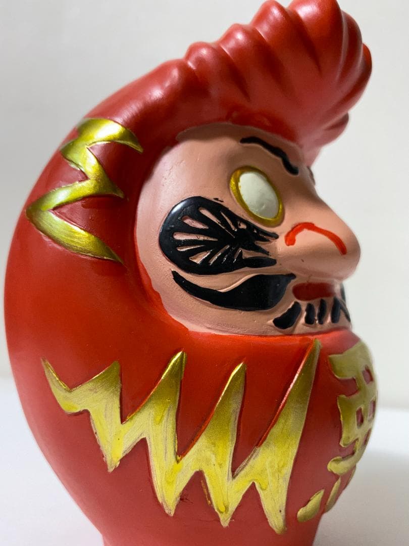 新品 現代美術二等兵 悪 ぐれダルマ 達磨 貯金箱 リーゼントの不良ダルマ 箱入