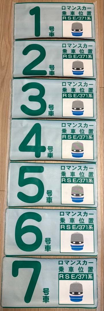 鉄道部品　小田急ロマンスカー　20000形（RSE）　乗車位置案内　JR東海