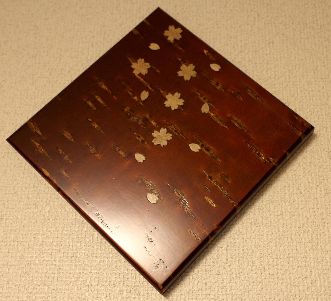 壁掛け　絵画　桜皮細工（かばざいく）4枚セット