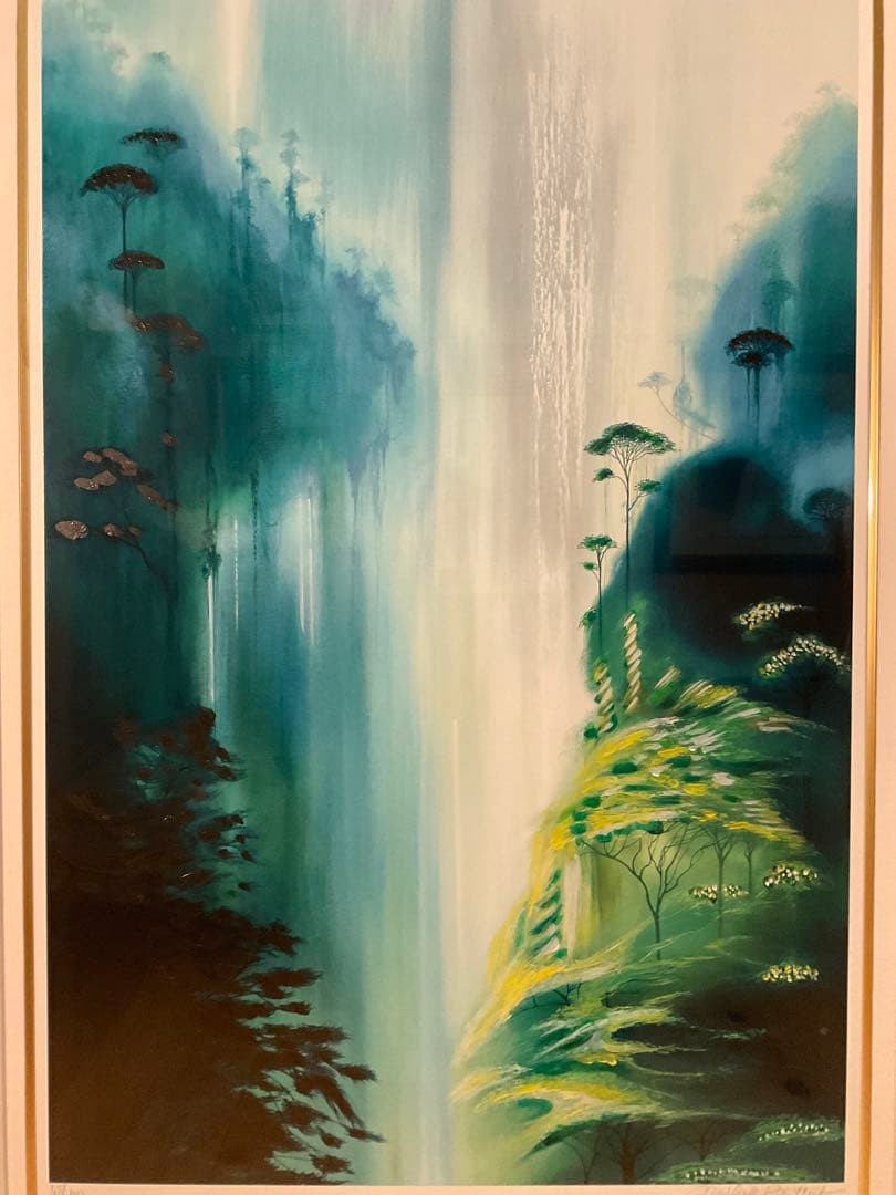 ミッシェル・バテュ「モンスーンバレー」ミックスメディア　直筆サイン・作品保証書有