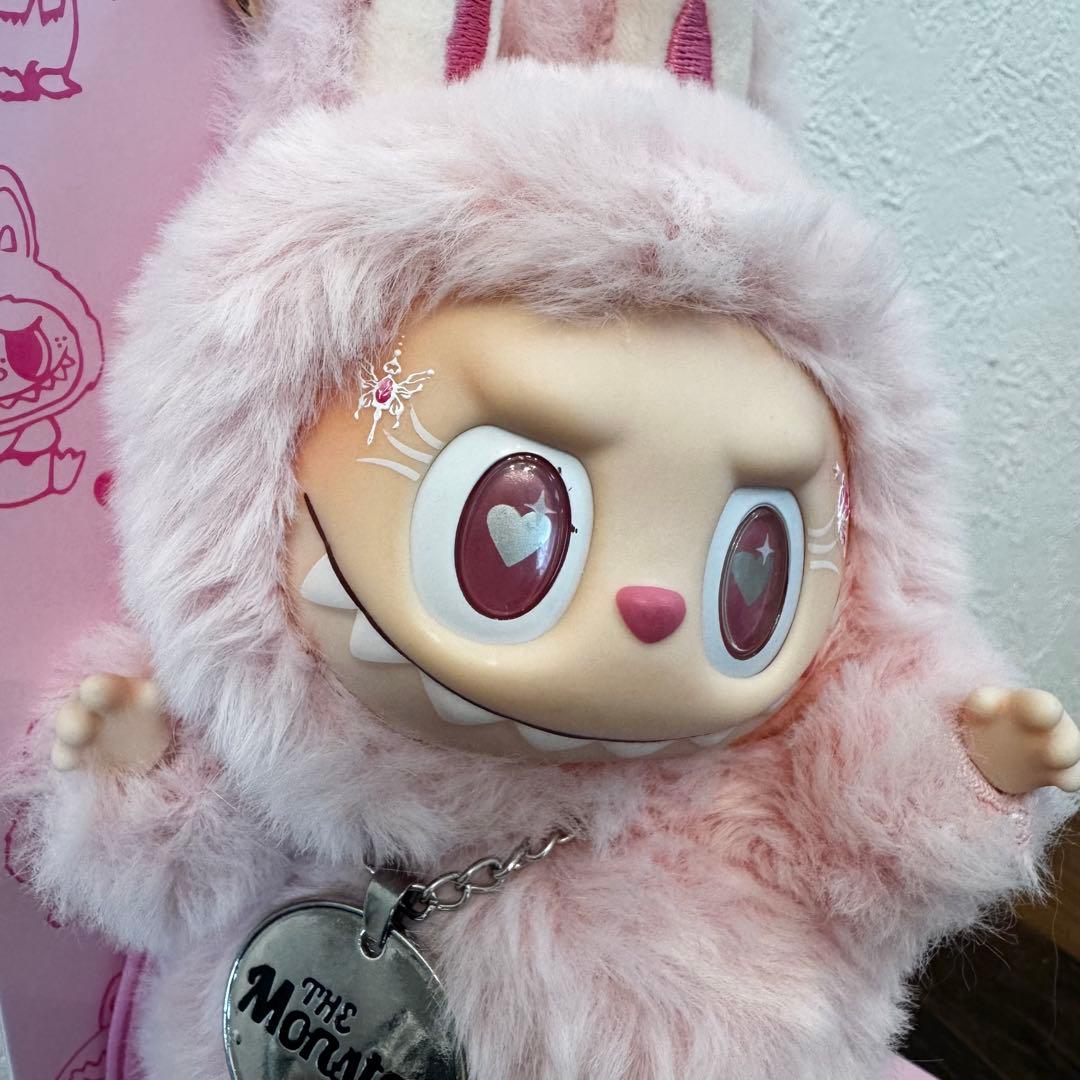 【海外限定】ZIMOMO LABUBUぬいぐるみキーホルダーピンクデビル