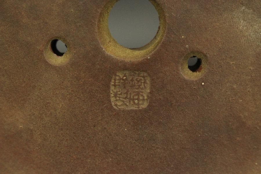 中国美術 朱泥 植木鉢 花盆 鐵画軒製 在銘 四方形 輪花形 一対(HA527)