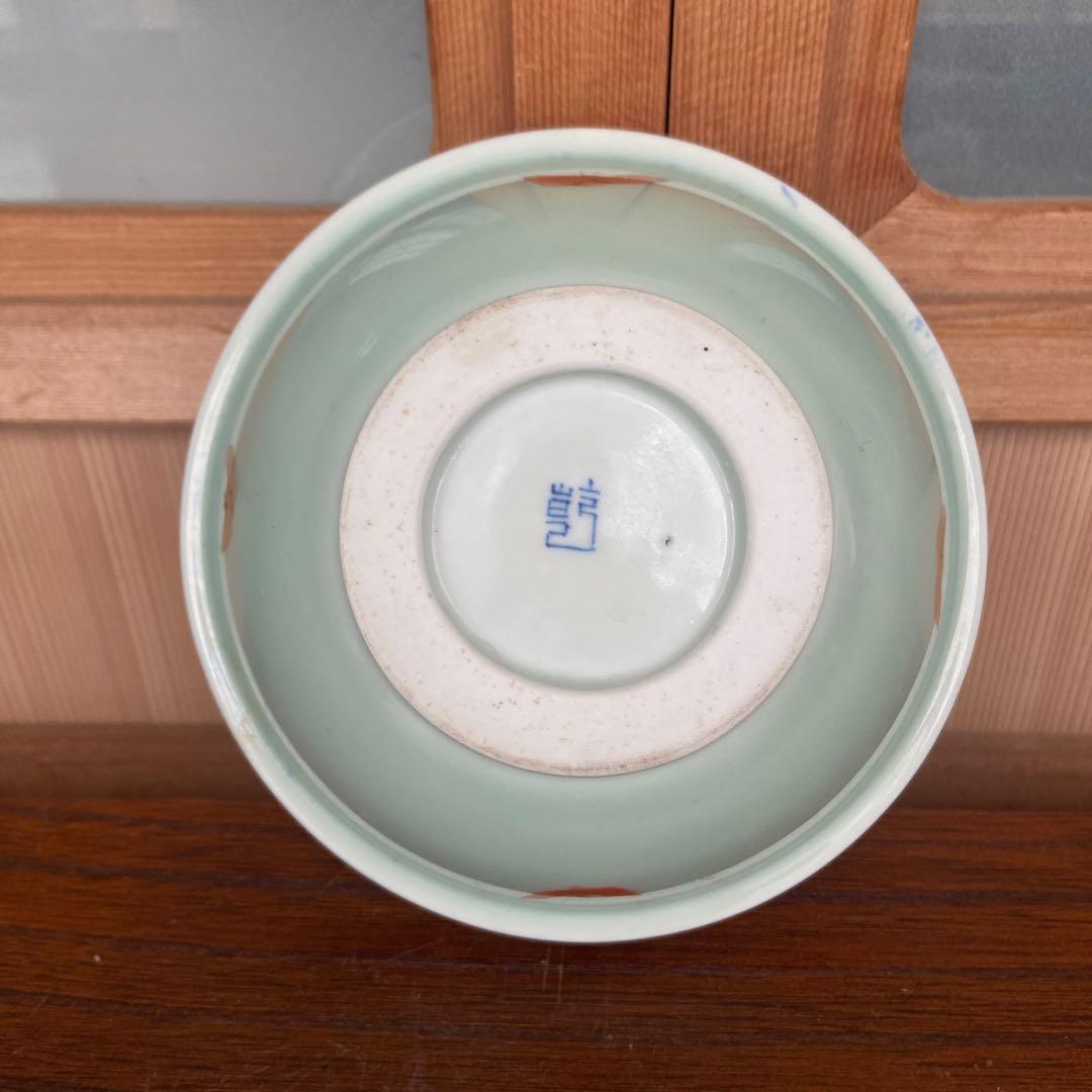 古伊万里色絵折枝牡丹文玉縁鉢 江戸時代