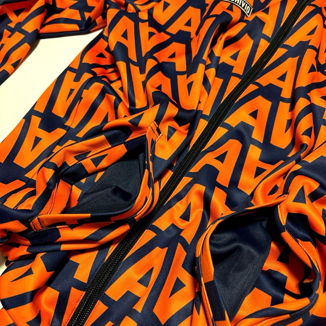 美品　アルチビオ　ゴルフ用ジャケット　総柄　オレンジ/ネイビー サイズ50