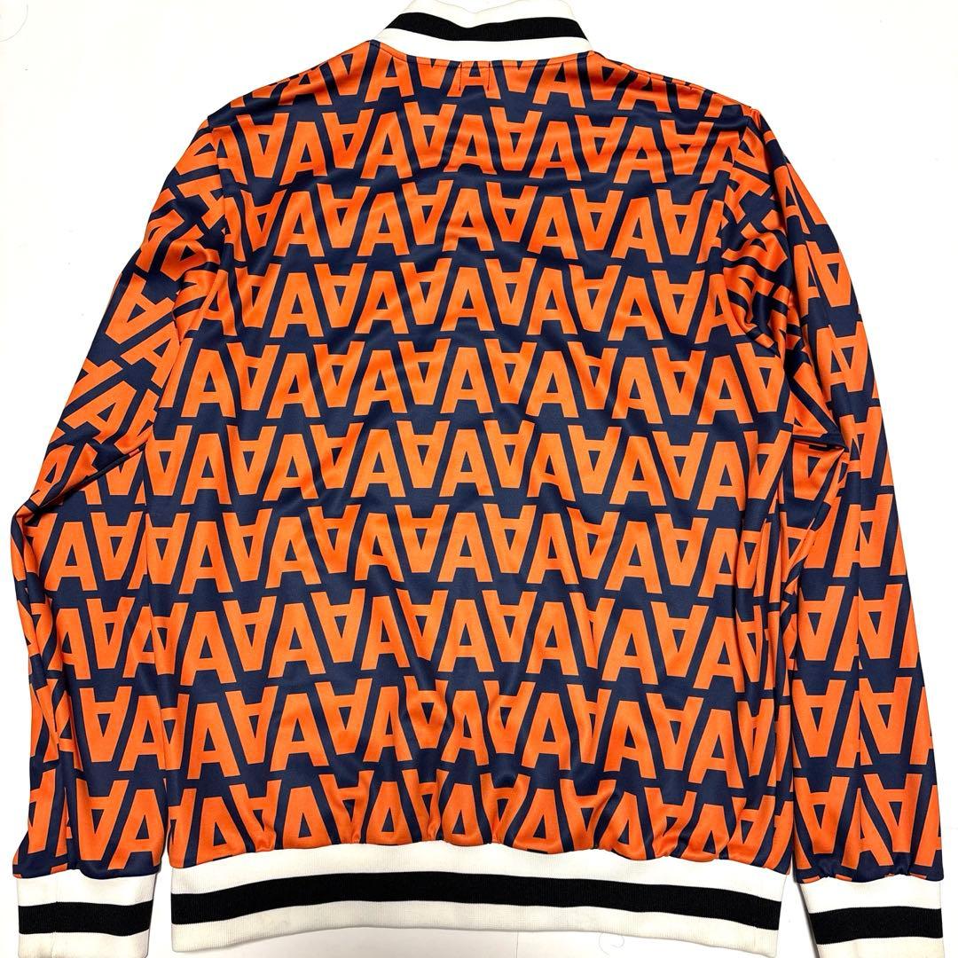 美品　アルチビオ　ゴルフ用ジャケット　総柄　オレンジ/ネイビー サイズ50