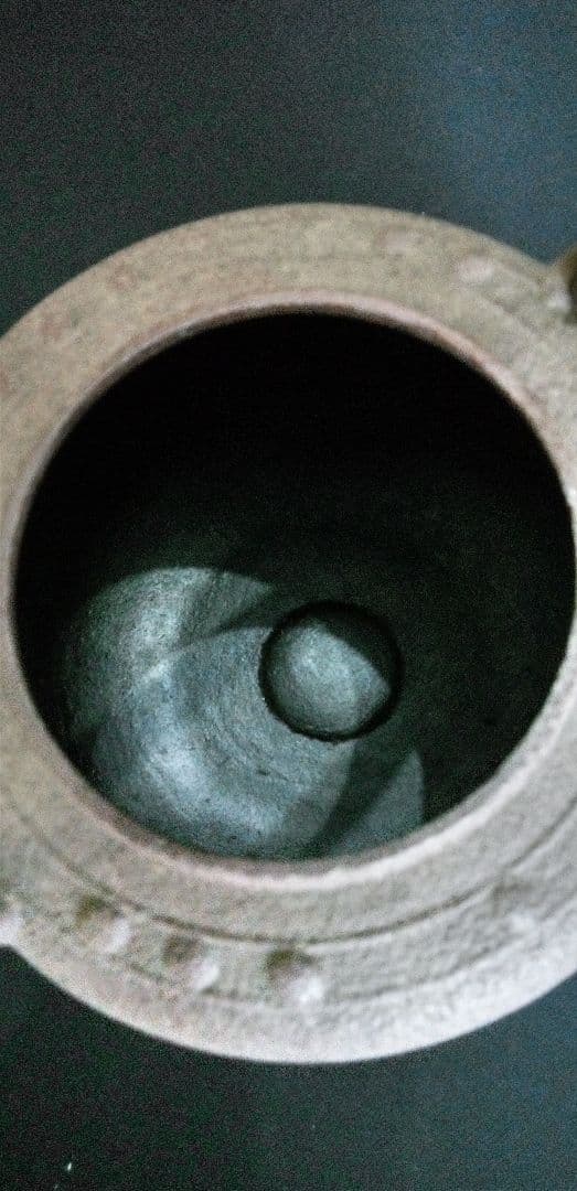 山形、長文堂鉄製 丸形鉄瓶 蓋付き、未使用、新品