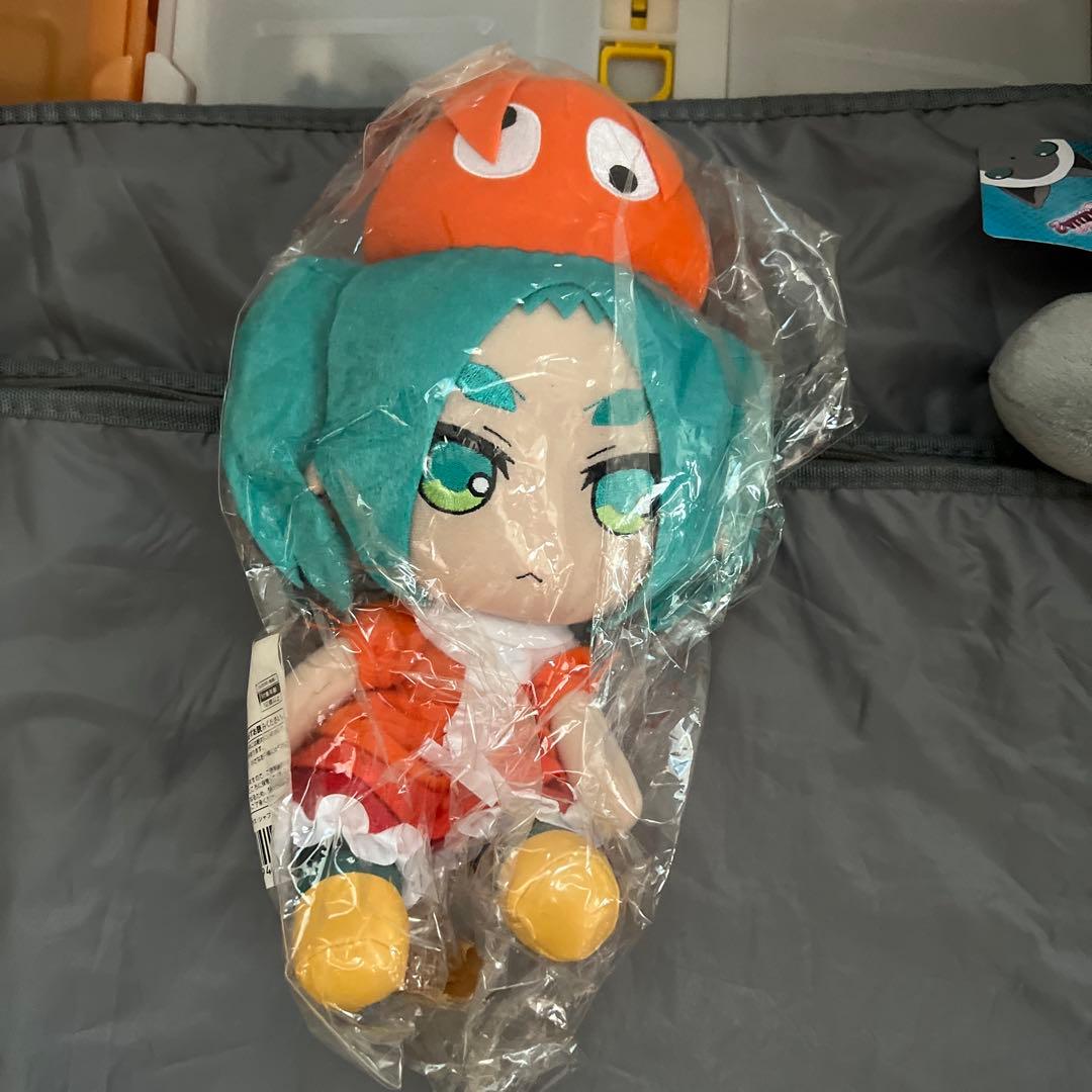 ぬいぐるみ オレンジ帽子 緑色