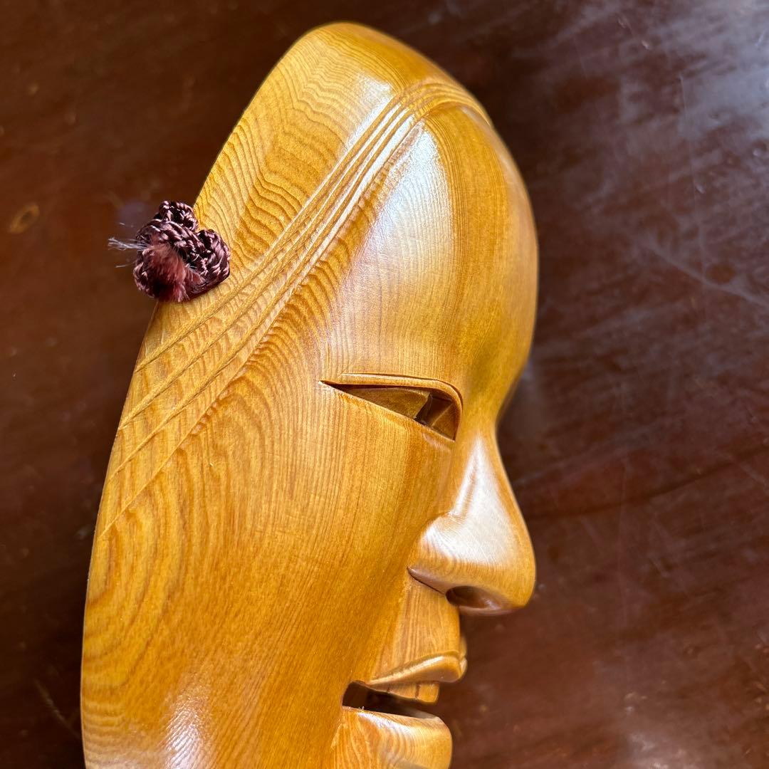 木製 能面 木彫り　小面