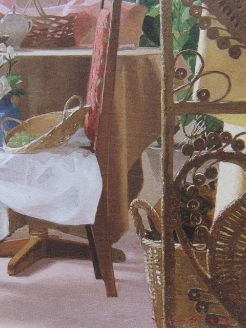 高梨芳実、【向日葵の咲く部屋】、希少な大判額装用画集より、美品