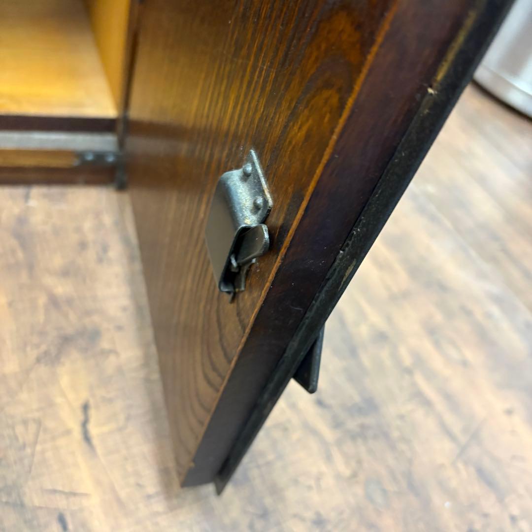 アンティーク 古道具 木製 船箪笥 銭箱 銭函 薬箱 ビンテージ 鍵付き 古家具