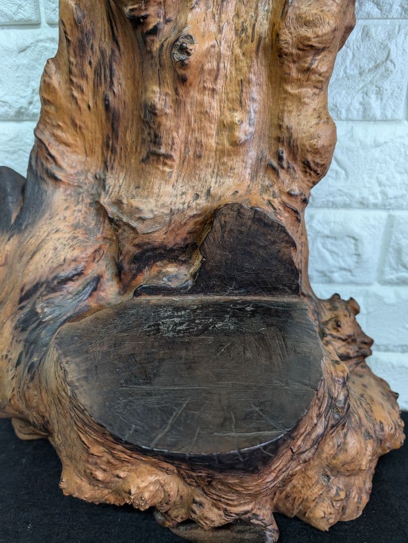 天然木 根材　花台・飾り台 原木 彫刻台 仏像台 置物台 高さ約58cm