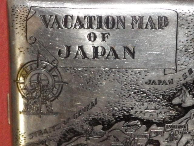 50’S★スーベニア★シガレットケース★23★ビンテージ★タバコ入れ★日本地図