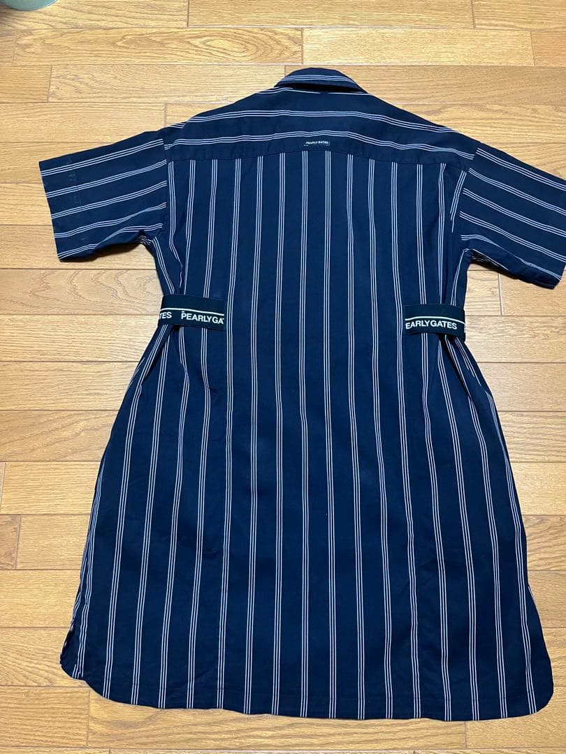 パーリーゲイツ ワンピース 先染 オックス ストレッチ ストライプ ゴルフウエア