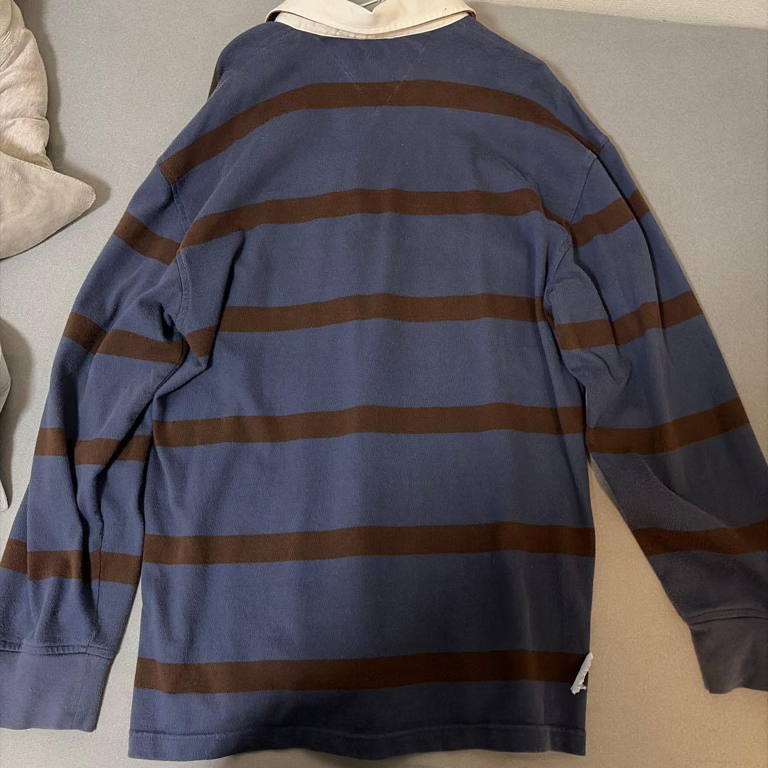   ラガーシャツ XL ネイビー/ブラウン