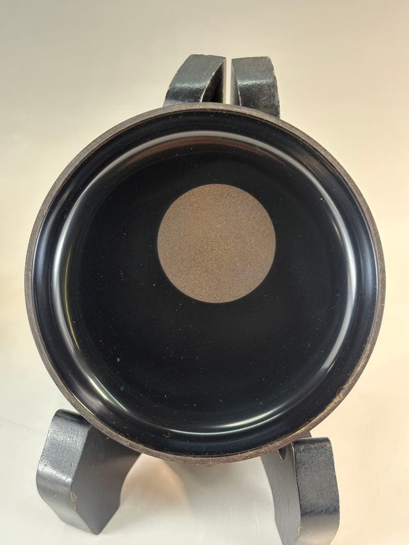 【中古品】秋峰造？輪島塗　月に雁蒔絵平棗