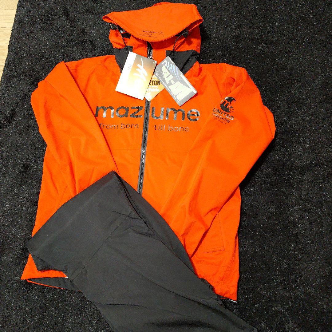 新品　mazume レインウェア　上下セットアップ　レッド　Sサイズ