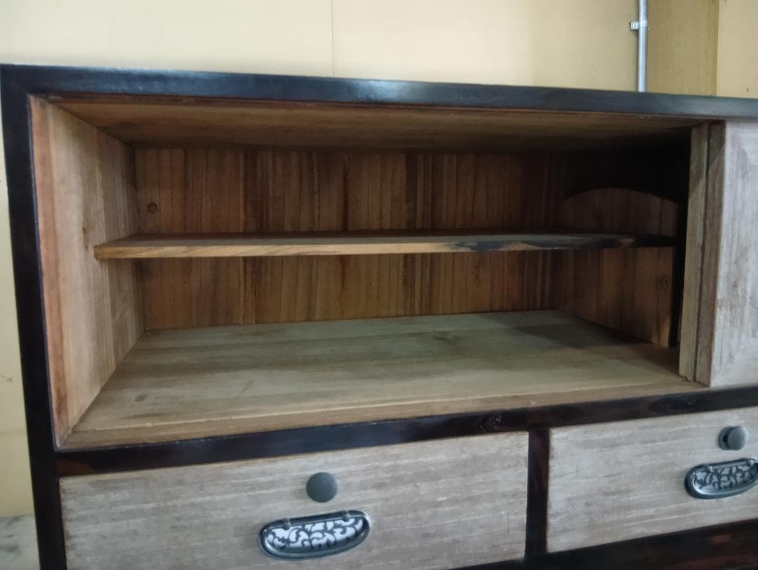 和箪笥　大正　昭和　アンティーク　家具　鍵付き