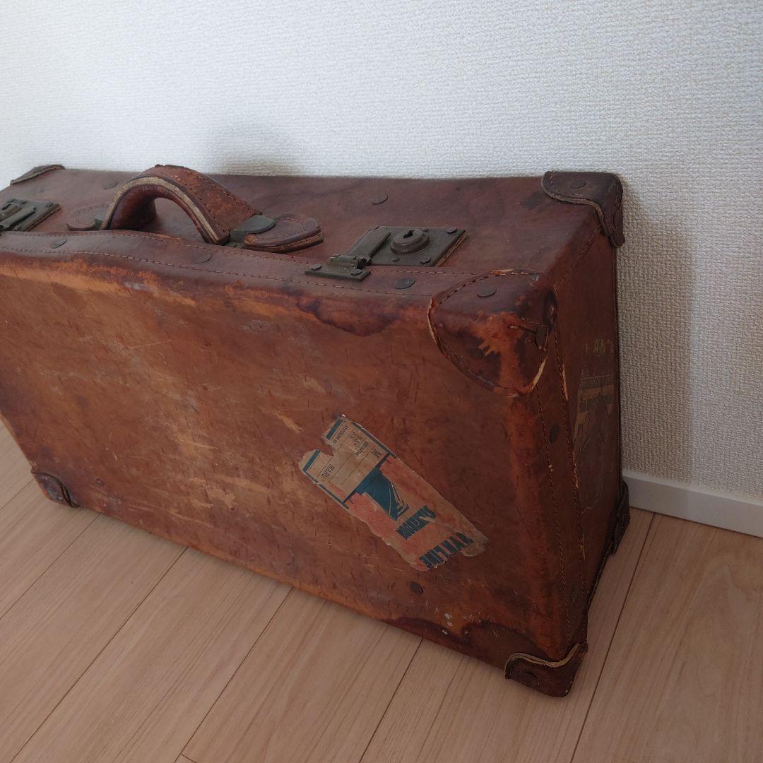 ヴィンテージ レザー トランクケース トランクバッグ レトロ雑貨 古道具
