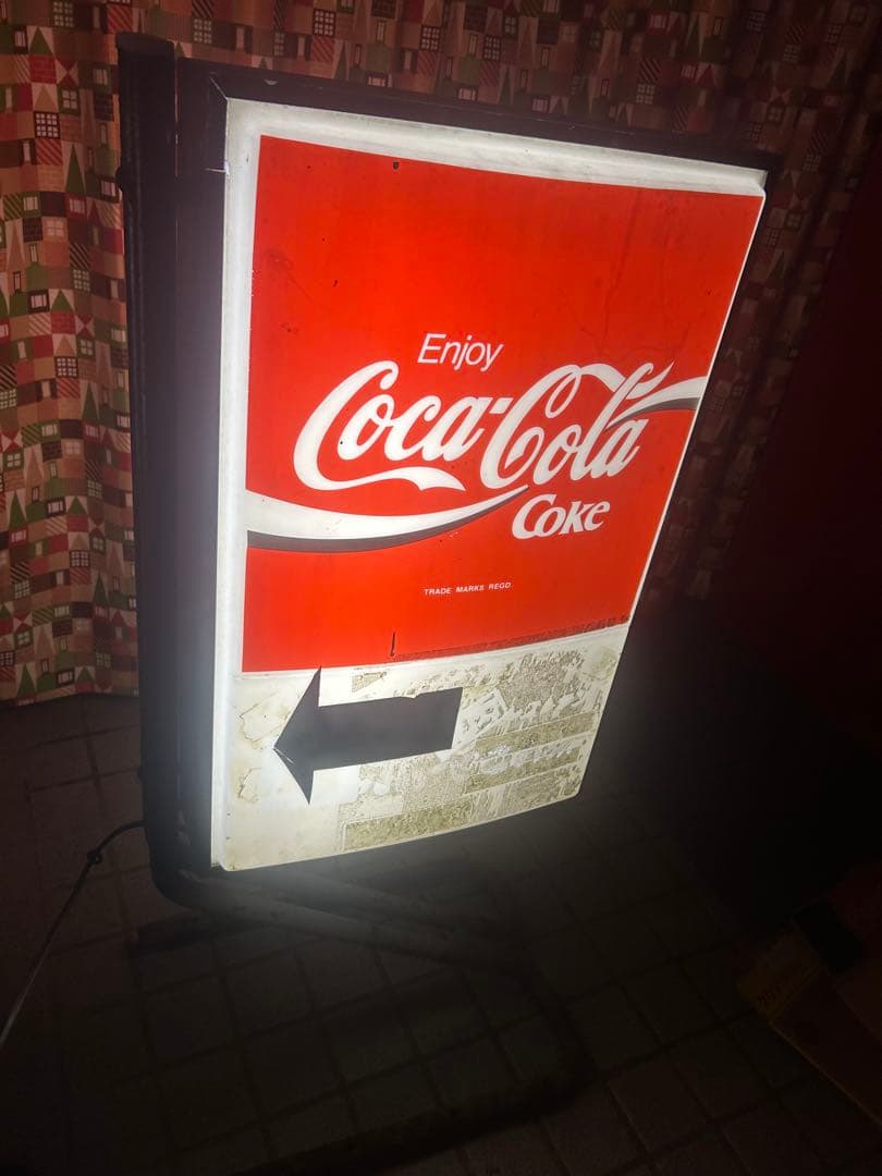 サイズでかいです　コカコーラ　レトロ看板 ライト　ヴィンテージ希少
