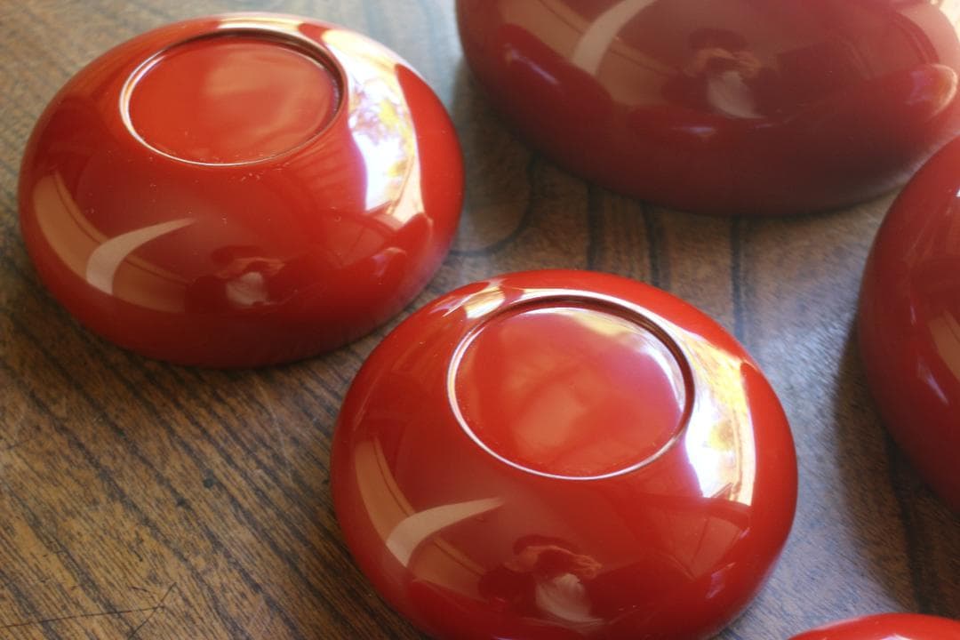 時代逸品！極上塗分け漆の美しい応量器＆蓋揃いセット（検輪島塗器七つ椀懐石椀