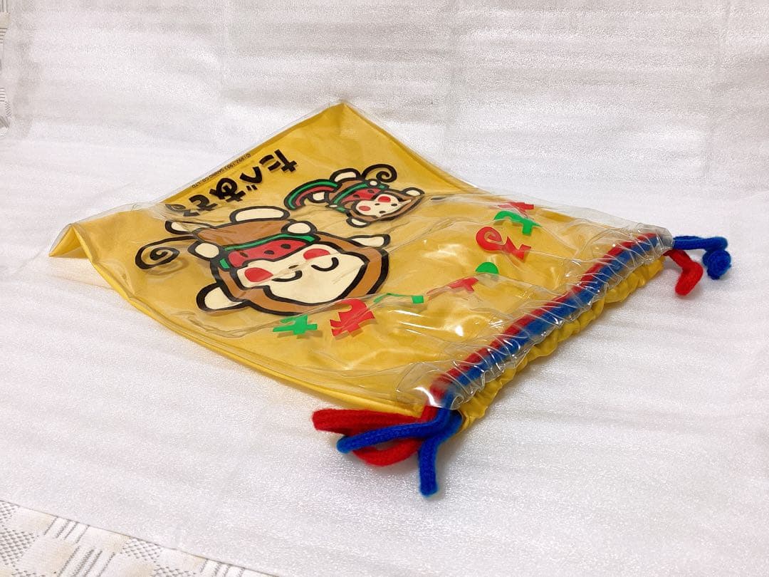 昭和レトロ ❤︎サンリオ おさるのもんきち❤︎ビニールバッグ&巾着袋2枚 3枚セット