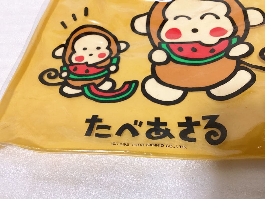 昭和レトロ ❤︎サンリオ おさるのもんきち❤︎ビニールバッグ&巾着袋2枚 3枚セット