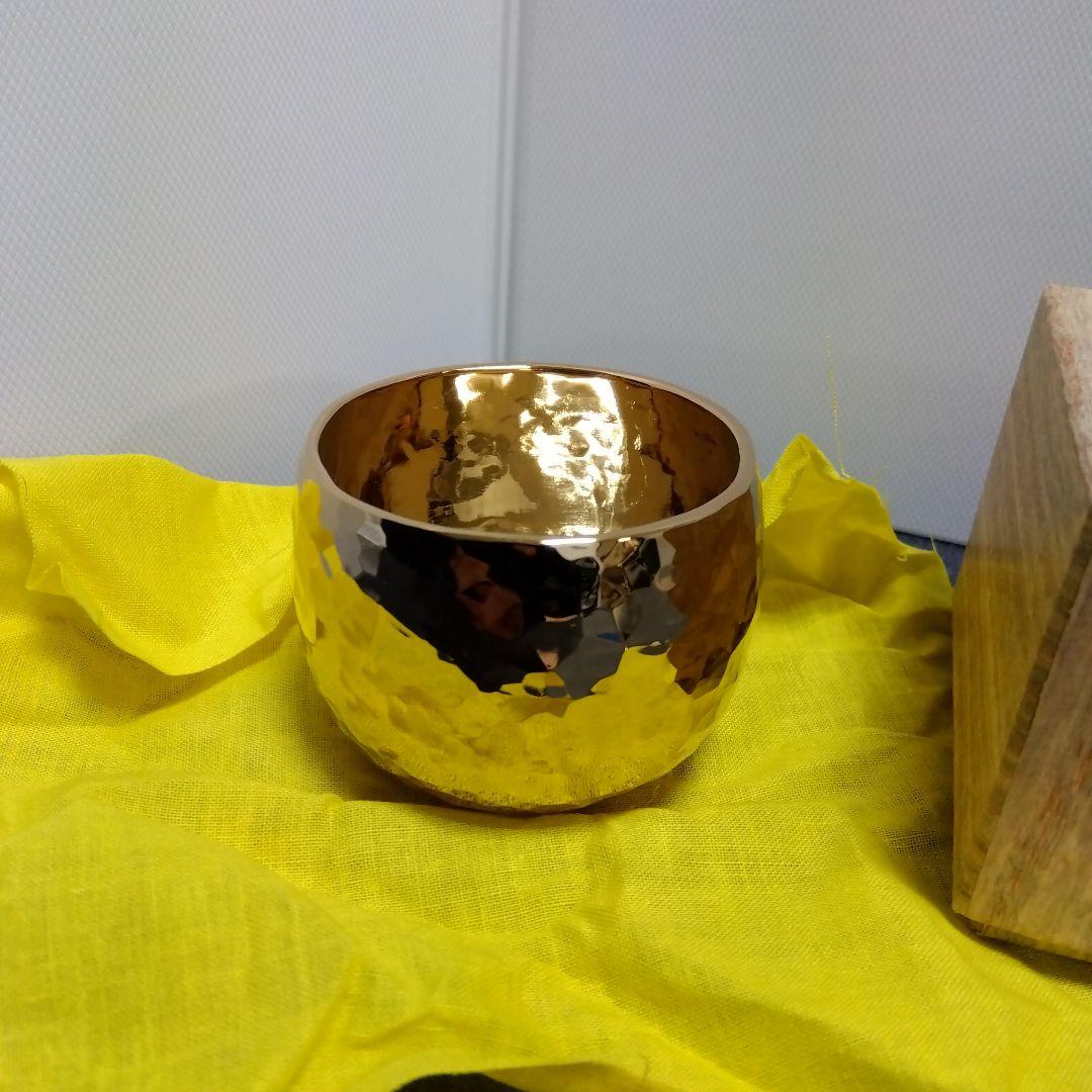 ◆純銅製ぐい吞み①(金彩)新品[オマケ付]