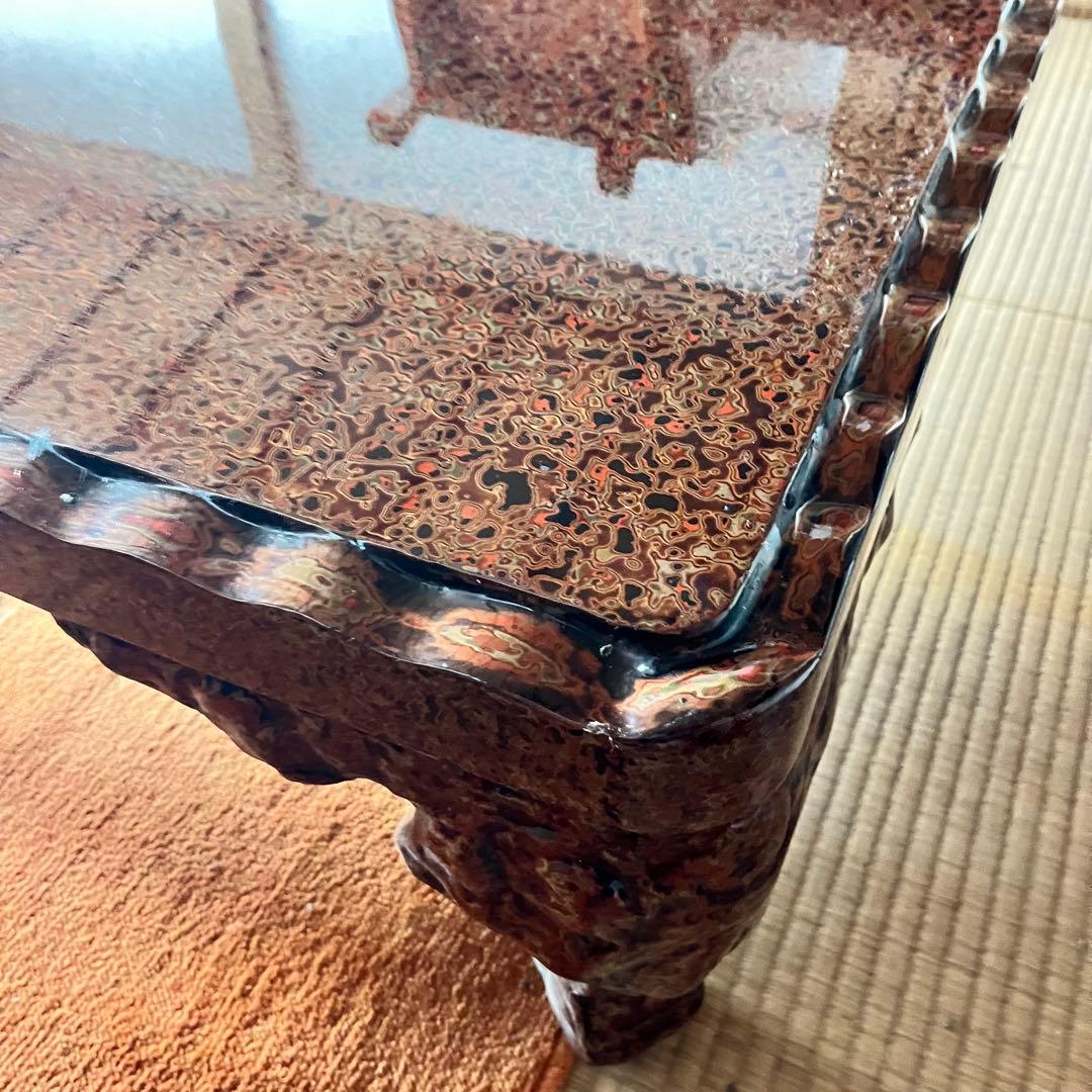 高級座卓　津軽塗　特徴的な脚デザイン