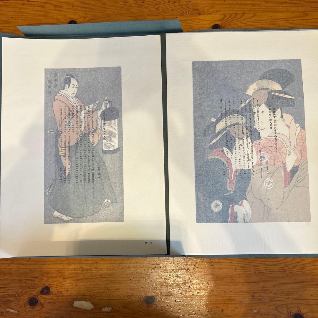 『東洲斎写楽撰』手刷り浮世絵木版画　全40枚揃い　悠々洞出版