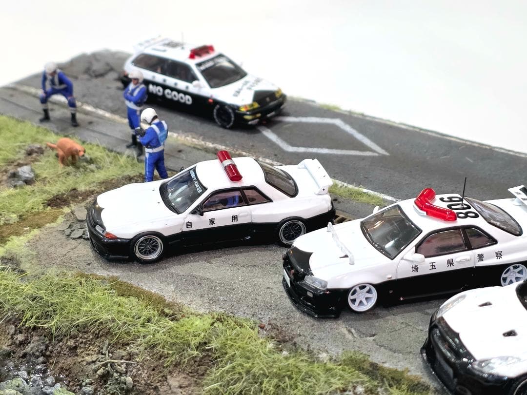 カスタム 現実的 警察ジオラマ 1:64 セット 限定