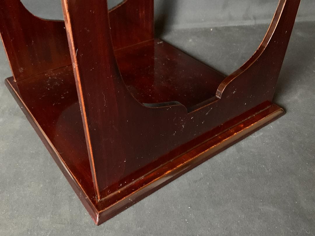 塗師 川瀬表完造 木地 溜塗 水指棚 共箱 茶道具 786