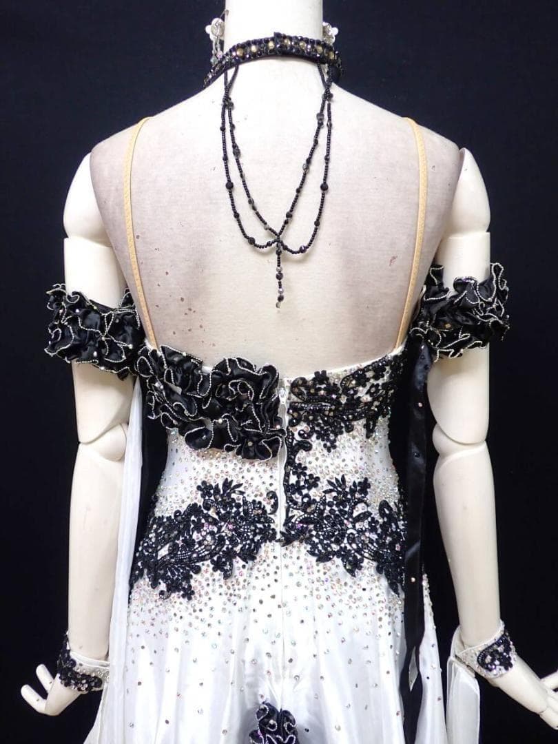 6354★Sサイズ★日本製オーダー★オフ白/スタンダードドレス☆社交ダンス