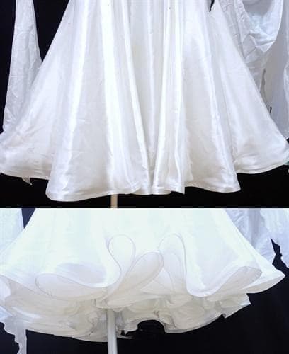 6354★Sサイズ★日本製オーダー★オフ白/スタンダードドレス☆社交ダンス