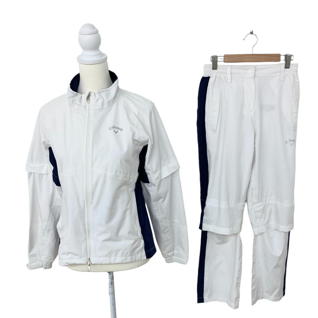 callaway キャロウェイ ホワイト ネイビー ジャージ セットアップ S