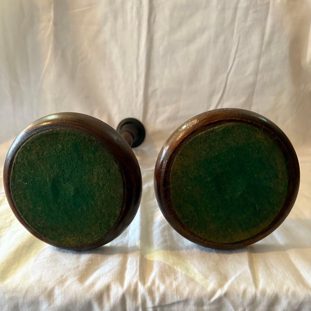 木製ツイストキャンドルホルダー2個セット