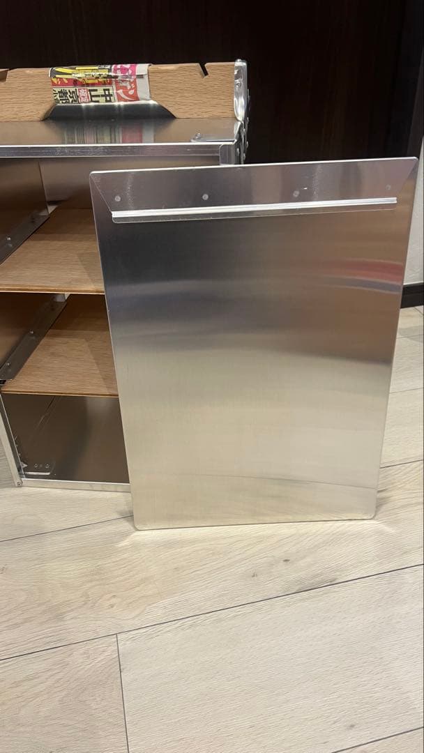 大幅値下げ！【新品】即日発送 出前箱 縦3段 大型 おかもち 中尾アルミ 木製