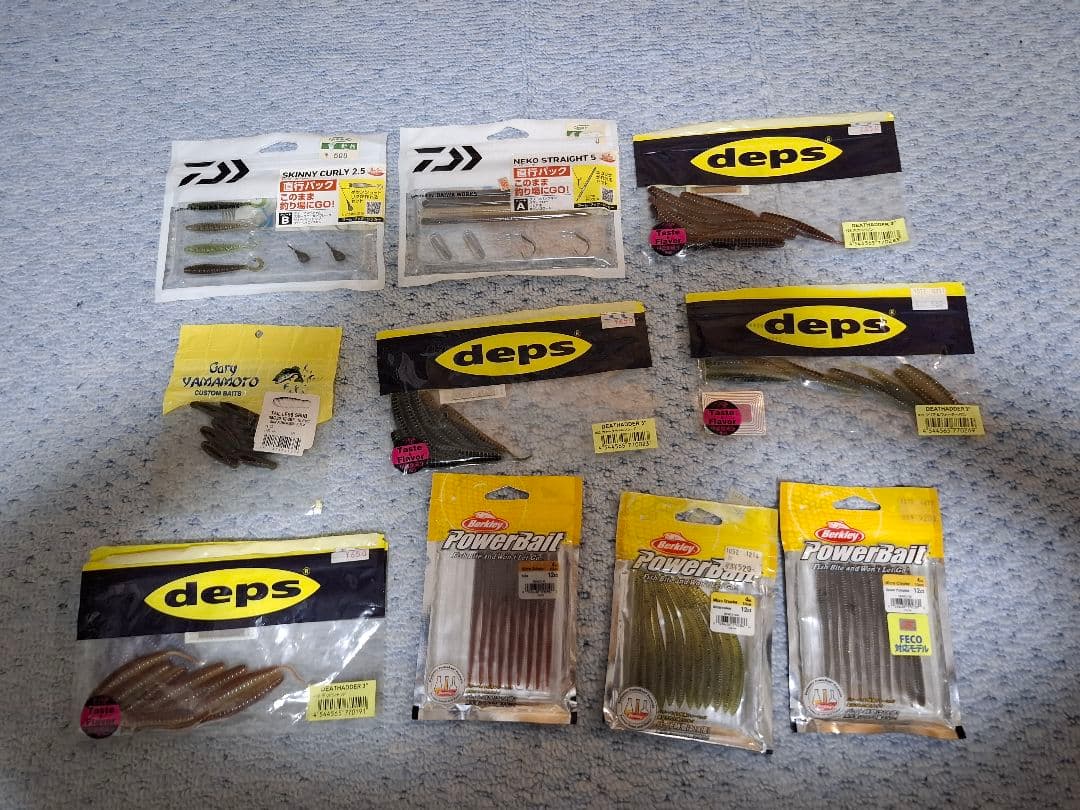 バス釣りワームセット、ショルダーバッグ、ISD偏光レンズ、その他色々