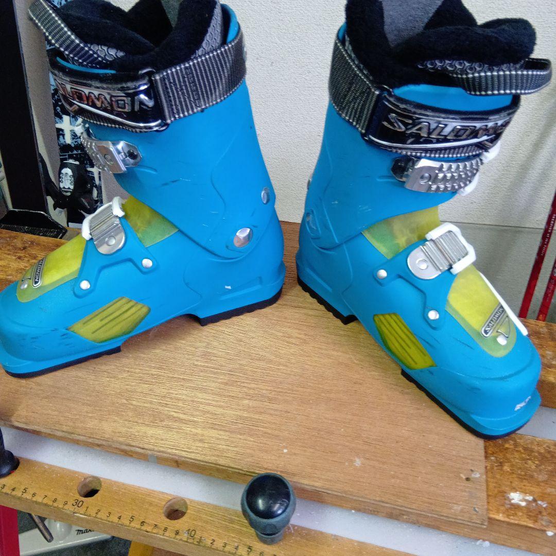 サロモン145cm ブーツ 24.5cm ポール付き …メンテナス済