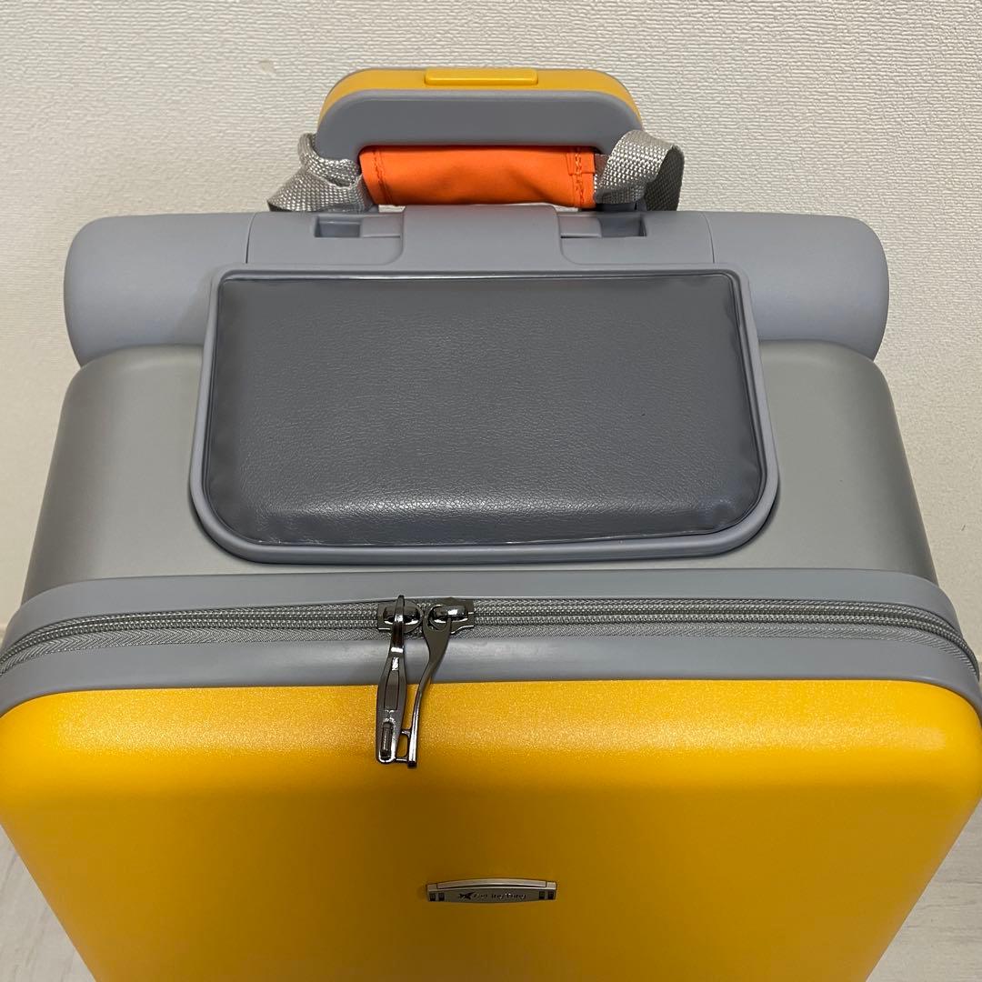 子供用スーツケース乗れる キッズ キャリーケース 40L大容量 イエロー