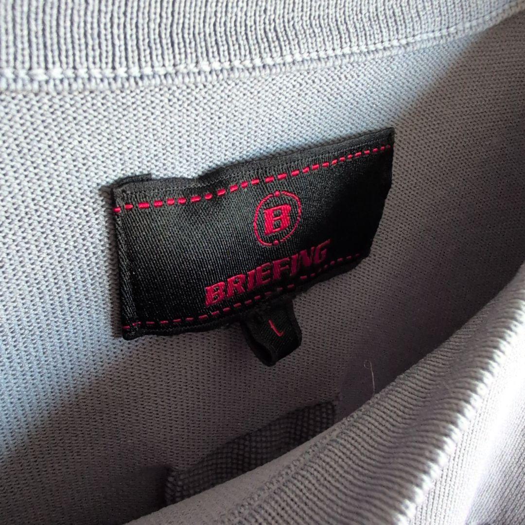 【美品】ブリーフィングゴルフ　3D立体ロゴ　クルーネックニット　L