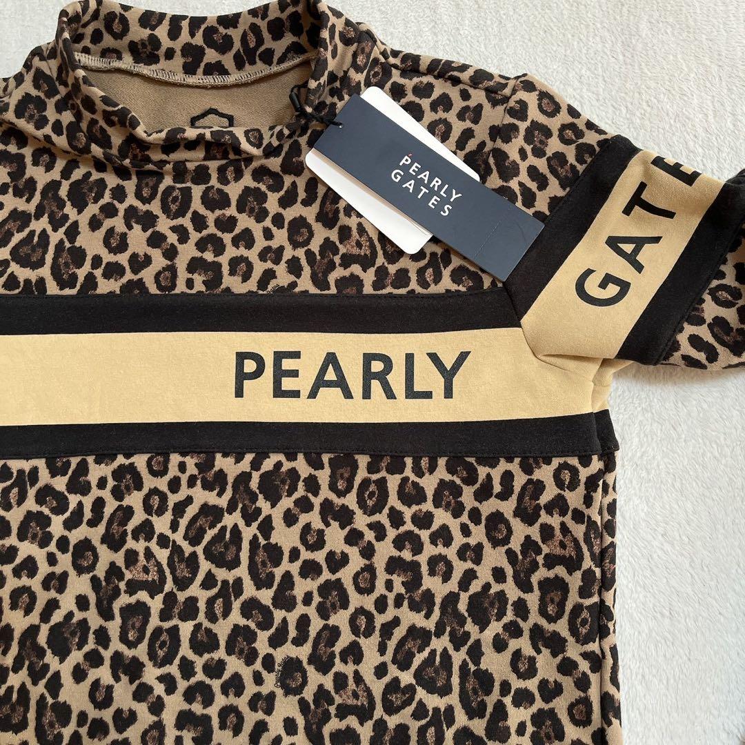 極美　パーリーゲイツ 　セットアップ　モックネック　スカート　ひょう　レオパード