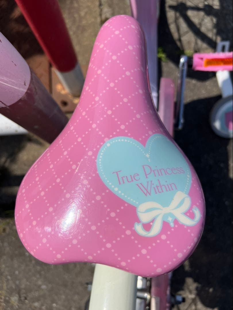【美品】ディズニープリンセス ゆめかわ　自転車 《18インチ》補助輪あり