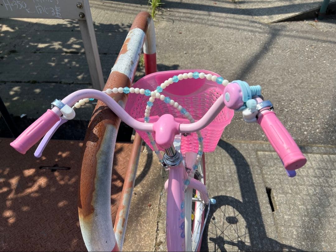 【美品】ディズニープリンセス ゆめかわ　自転車 《18インチ》補助輪あり