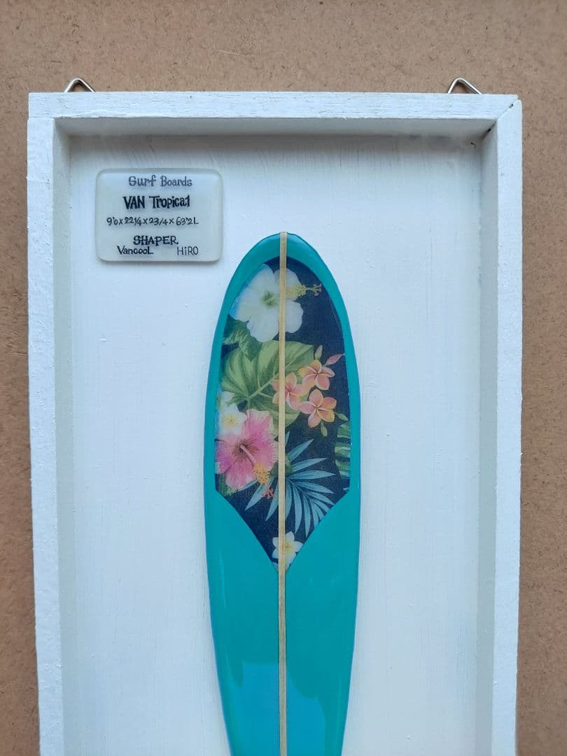 ミニチュア ロキシー好き　サーフボード　壁掛けアート