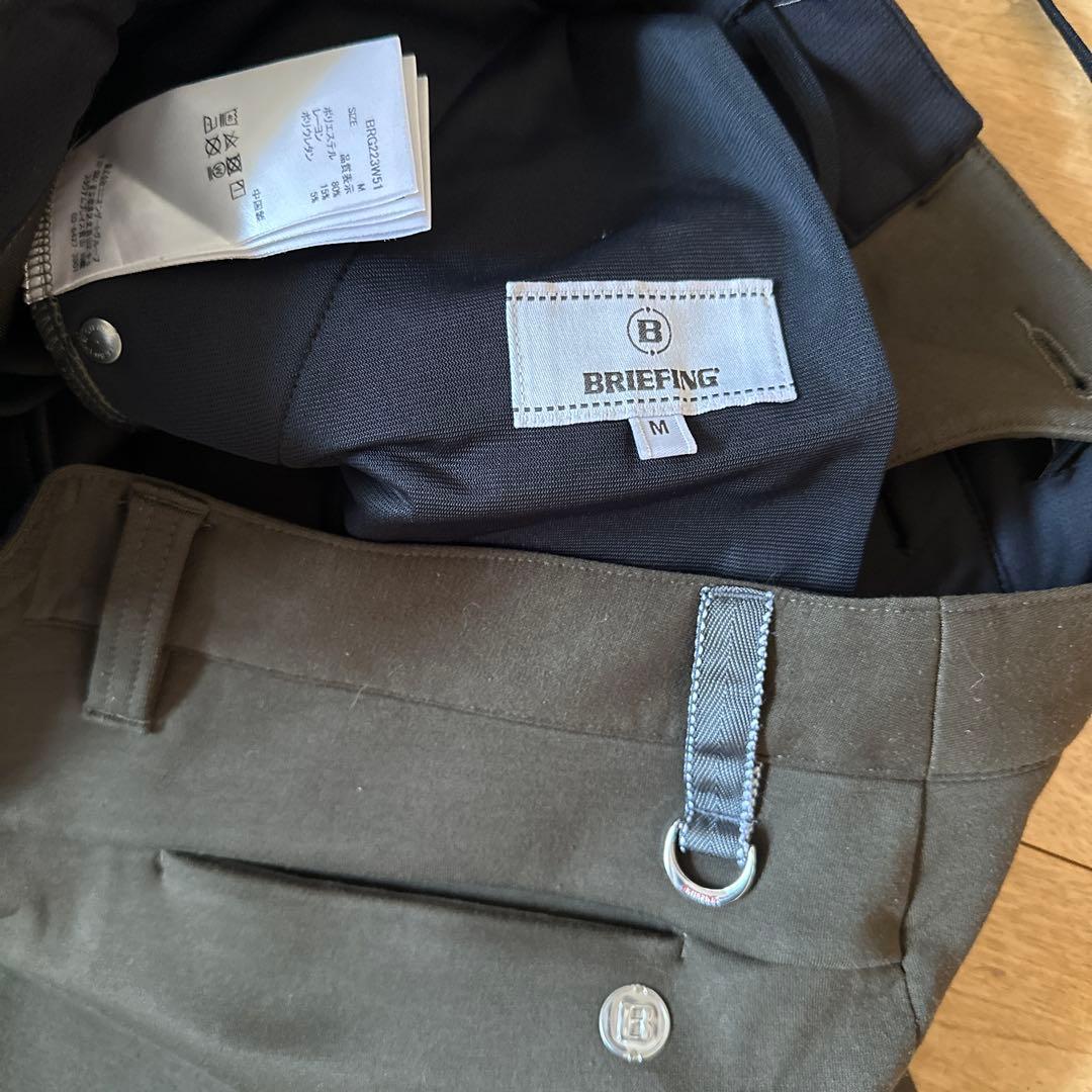再出品　BRIEFING オリーブセットアップ　ウォーム3Dロゴ　美品