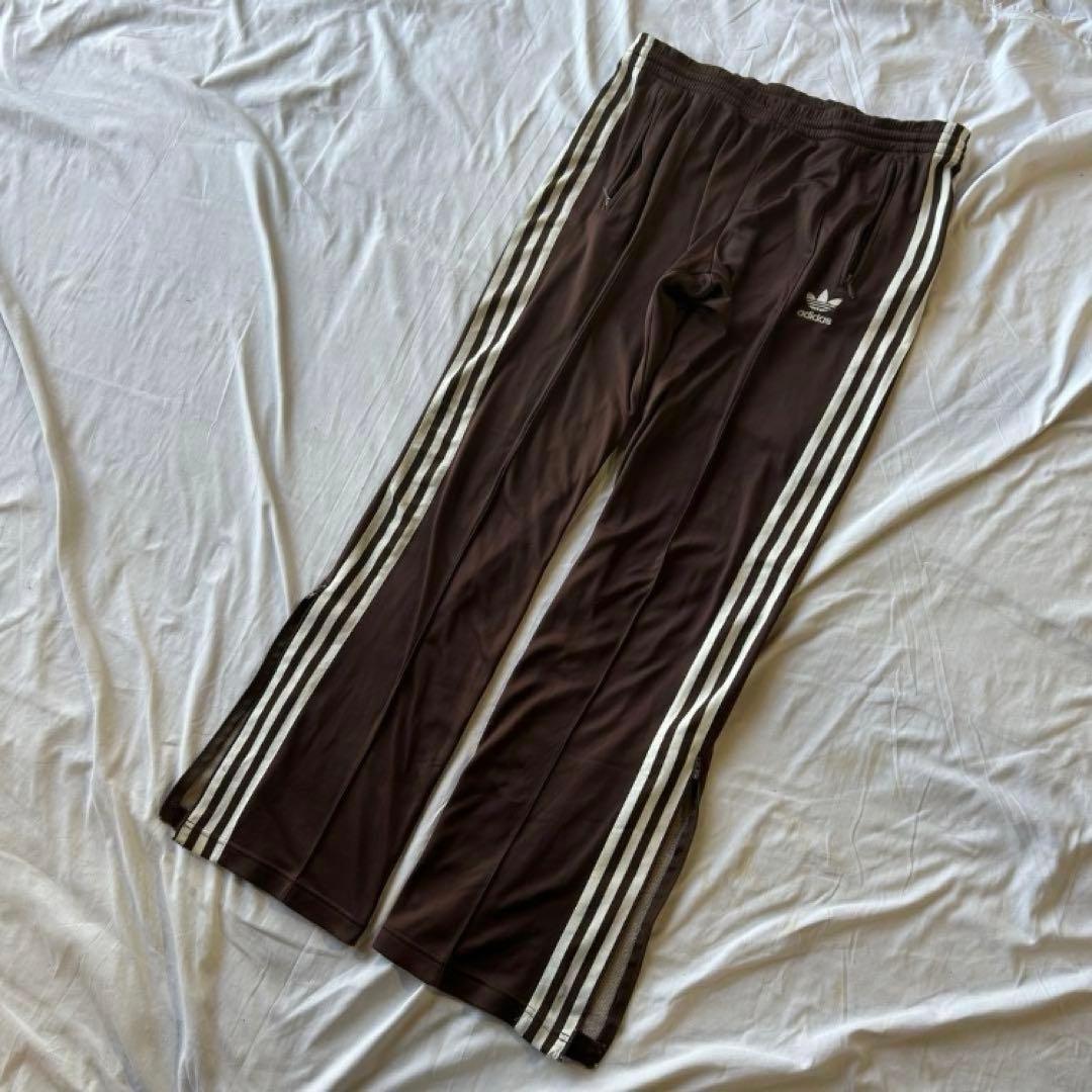 old adidas オリジナルス トラックパンツ 3本ライン 茶 ジャージ